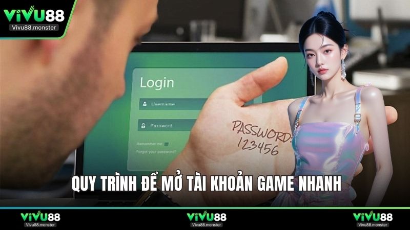 Quy trình để mở tài khoản game nhanh